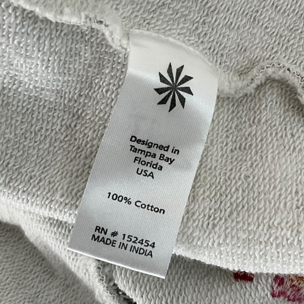 Athleta Caite Size XS Hooded Duster Beige Gray Camo Floral Embroidery Open Front - Picture 11 of 11